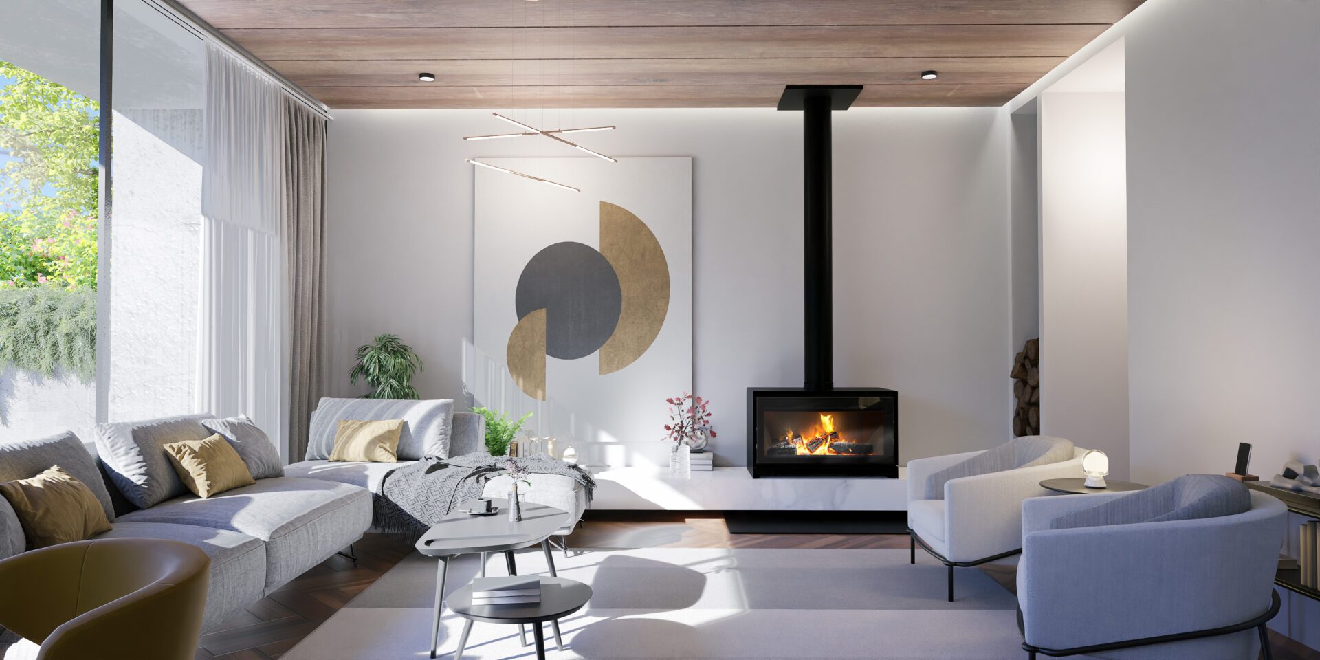 Escea TFS1000 Wood Fireplace Order Online Heating & Outdoors By